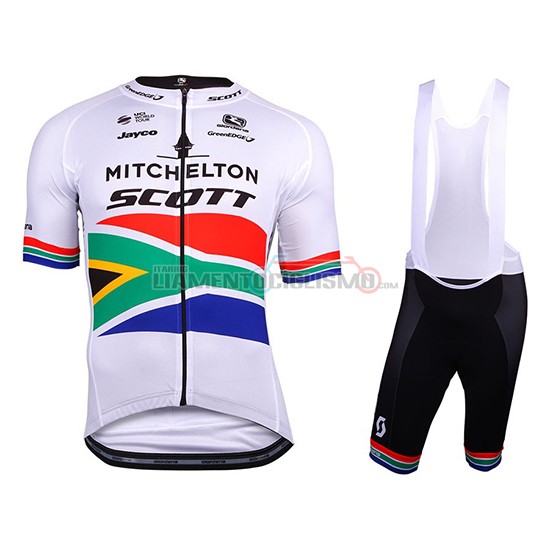 Abbigliamento Ciclismo Mitchelton Scott Campione Sudafrica Manica Corta 2018